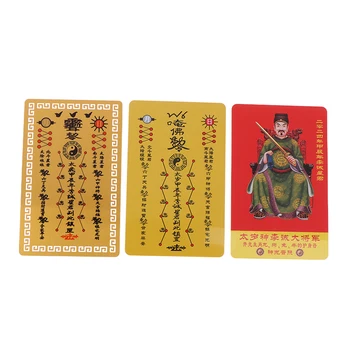 2024 Kínai Stílusú Tai Sui Kártya Emléktábla Tibet Misztikus Amulett Kártya Védelme Szerencse, Hold Év, Feng Shui Lakberendezési