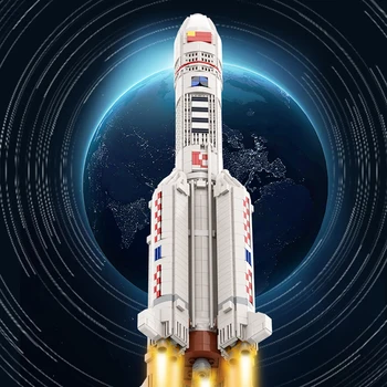 MOC 1:110 Hosszú Március 5 Hordozó Rakéta Modell Tégla Műhold, a Mesterséges Univerzum Épület-Blokk, Gyerek Játékok, Születésnapi Ajándékok