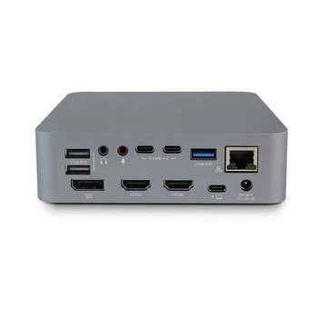 EDUP 19 in 1 USB Hub-TÍPUS C-USB3.0 USB2.0*2 SD TF RJ45 VGA Dokkolóegység DC DVI LAN Gyors Töltés USB-C Hub PC
