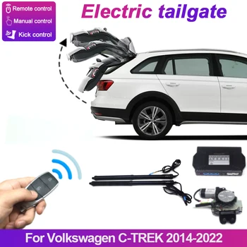 A Volkswagen C-TREK 2014-2022 Láda Telepítése, Elektromos csomagtér Fedél Változat Automatikus Indítás, Elektromos Csomagtérajtó Vontató Bár