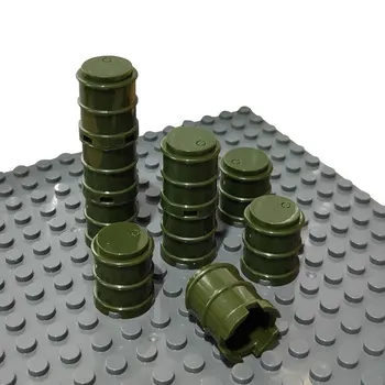 Épület-Blokk, együttműködési megállapodás Része Zöld Benzin Dob 2x2 Katonai Jelenet Tartozékok Kompatibilis a Lego Rész