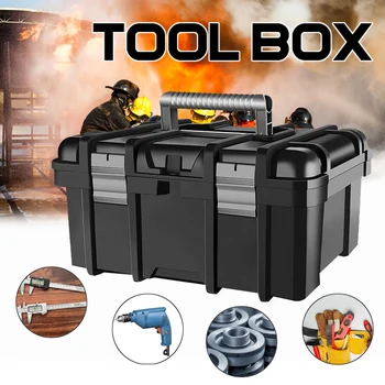 Hordozható Üres Tool Box Dupla Réteg Toolbox Szervező Hordozható Autó Javítás Tárolás Esetben Villanyszerelő Gyakorlat Műanyag Kemény Tok