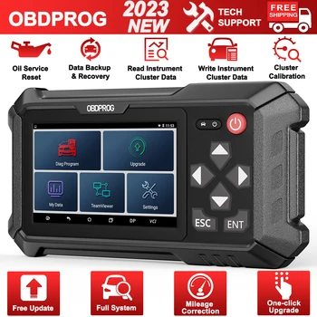 OBDPROG M500 Autó Klaszter Kalibrációs Szakmai OBD2 Eszköz Alkalmazkodási Eszköz Olaj Reset Kód Olvasó OBD 2 Diagnosztikai Szkenner