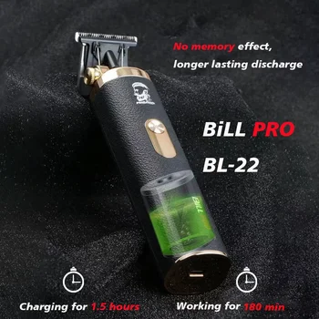 BL22 BiLL PRO Professzionális Fém, Bőr Body Elektromos Haj Trimmer 7000RPM Innovatív Penge Alkalmazkodási Folyamat Minőségi Clipper