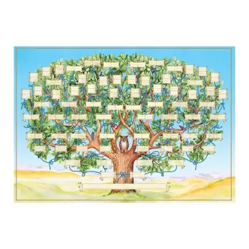 Üres Családfa Diagramok Kreatív Családban Generációs Genealógiai Plakátok Family Tree Kép Dekoráció Családban Fotó