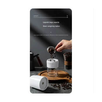 Vezeték Nélküli Hordozható Kávé Csiszolás Elektromos Kávébab Daráló Malom Kávédaráló Rozsdamentes Acél Csiszolás Core Daráló-C