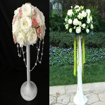 Kreatív Fehér Esküvői Dekoráció, Műanyag Római Oszlop Út Idézett Virág Rack Pillér A Baba Zuhany Esemény Oldal Elrendezés 4db