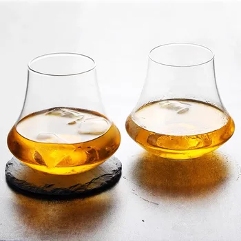 340ml Kreatív Kristály Whiskys Pohárba Bort Üveg pohár Szellemek Üveg pohár Szél Széle Alakú, Vastag Alsó Üveg