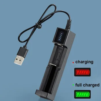 Univerzális, 1 Slot lítium Akkumulátor USB Töltő Adapter LED Smart Chargering az Újratölthető Akkumulátor Li-ion 18650 Töltő