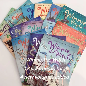 18 Kötetes, a Gyermekek Korai Oktatás Felvilágosodás Történet képeskönyv Winnie, A Boszorkány angol Után-az iskolai Könyvek Olvasása