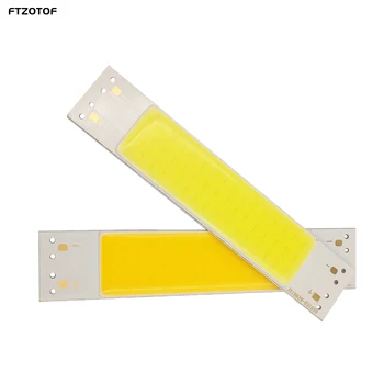 FTZOTOF COB LED Bar Beépíthető 100x20mm 9V 3W Meleg Hideg Fehér RGB Vízálló Chip Szalag Izzók Mátrix Beépített Lámpák