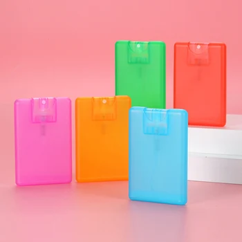 20ml Többszínű Műanyag Kártya Típusú Hordozható Parfüm Folyékony Spray Palackot Nyomja meg a Palack Víz Hidratáló Doboz