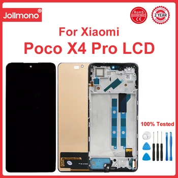 Kijelző a Xiaomi Poco X4 Pro 5G 2201116PG Lcd Kijelző Digitális érintőképernyő Keret Poco X4 Pro 5G Csere