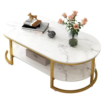 ÚJ Luxus Modern, Minimalista Design Arany Fém nappaliban Kanapé Oldalán Kis dohányzóasztal