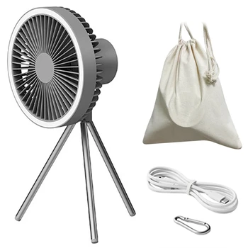 Felső Elektromos Ventilátor Kemping Fan Fan 10000Mah USB-Állvány A Power Bank Fény Újratölthető Hordozható Keringetőszivattyú
