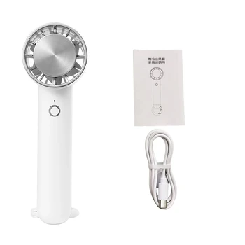 Kézi Jég-Os Félvezető hűtőventilátor, USB-Töltés Erős Szél Hordozható Asztali Szabadtéri Könnyű hordozhatóságért Fehér