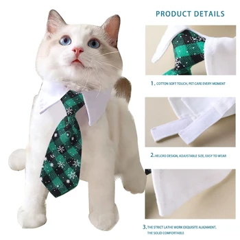 Elegáns Macska Nyakkendő Esküvői Gallér Ellenőrzött Pet Kiskutya Nyakörvek Fénykép Kellékek