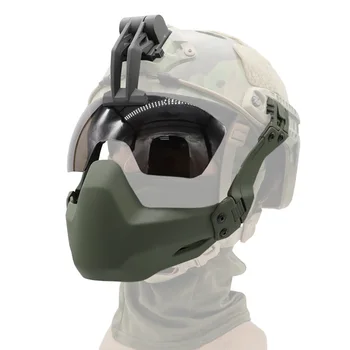 Katonai Taktikai Sisak Fél Maszk Flip Védőszemüveg Vadászat Airsoft, Paintball Védő Maszk GYORSAN Sisak Felszerelés