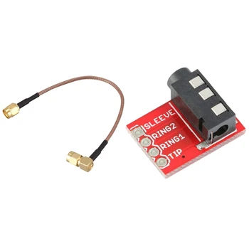 ABHU 1 Db derékszögű Férfi Plug Ugró Pigtail Kábel & 1 Db TRRS 3,5 Mm-es Jack Breakout Board Audio MP3 Modul