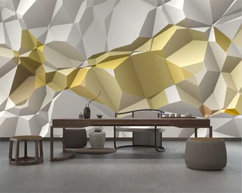 beibehang Szabott modern szuper nagy, arany geometria nappali, hálószoba háttérképet cucc de parede papier peint
