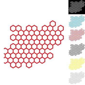 D-2571 Karosszéria Matricák Honeycomb Hatszög Minta Test Dekorációs Matricák Vinil Grafika Matricák Külső Tartozékok