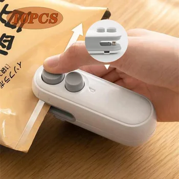 Hordozható Mini Dugó 2 az 1-ben fóliahegesztő Snack Otthoni használatra újratölthető tömítő Vákuum Tömítő Snack műanyag táska fóliahegesztő