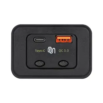 Qc 3.0 Autós Töltő Adapter 48W C-Típusú Autós USB Töltő, A Kapcsoló Gomb Biztonsági Védelem Díj 2 Készülékek Intelligens Töltés